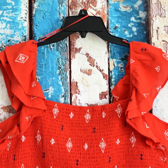 Women's Sofia Jeans Plus Double Ruffle Embroidered Top XXLARGE Red Alert NEW - Picture 9 of 11